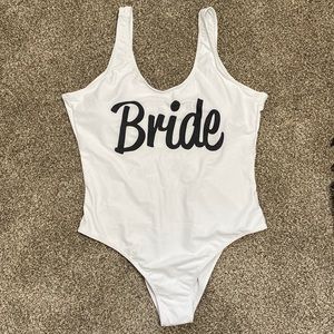 White Bride One Piece Swimsuit
